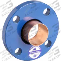 STREAMLINE Sweat Fitting Adapter: 2 in CTS x 2 in CTS, Cup x Flange, No Center Stop, Wrot Copper (MPN W 02980NL)