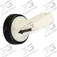 SCHNEIDER ELECTRIC Selector Switch Knob: 30 mm Compatible Switch Size, Extended Lever, White (MPN 9001W24). Key specifications — Compatible Product Type: Selector Switches; Compatible with Series: 9001K; Brand: SCHNEIDER; Manufacturer Part Number: 9001W24; Compatible Switch Size: 30 mm.