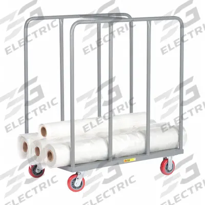 LITTLE GIANT Platform Truck: 3,600 lb, 60 in L x 24 in W x 9 in H Deck, Solid, 12 ga Deck - Side-Rail Platform Trucks For Long Materials