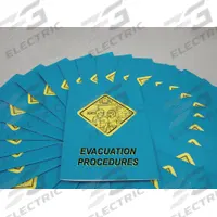 MARCOM Reference Material: Evacuation Procedures, (15) Booklets, English/Spanish, 15 PK (MPN B0002400EM). Key specifications — Regulations Covered: OSHA 29 CFR 1910; Product Type: Reference Material; Includes: (15) Booklets; Brand: MARCOM.