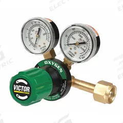 VICTOR Oxygen Single Stage Regulator: Single Stage, CGA 540 Inlet, 9/16"-18 RH Outlet, 150 psig (MPN 0781-9400). Key specifications — Brand: VICTOR; Manufacturer Part Number: 0781-9400; Diaphragm Material: Neoprene; Outlet Connection: 9/16"-18 RH; Inlet Connection: CGA 540.