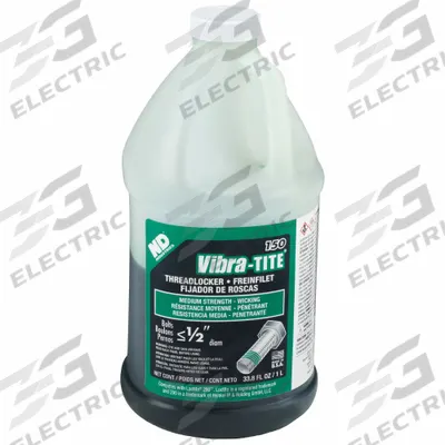 VIBRA-TITE Wicking Medium-Strength Threadlocker: 150, Green, 33.81 fl oz, Jug, 1 EA (MPN 15000) - Wicking Medium-Strength Threadlockers (Green)