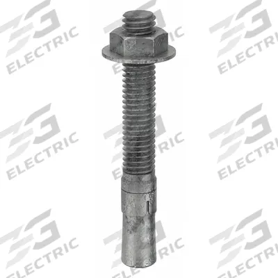 MKT FASTENING Wedge Anchor: 3 in Overall Lg, 3/8 in Dia, 3/8"-16 Thread Size, Steel, Steel - Steel Wedge Anchors