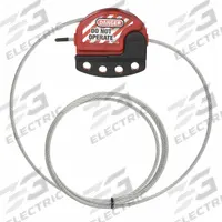 MASTER LOCK Cable Lockout: Squeeze Handle, Includes Cable, Steel, 3 ft Cable Lg, Red, Cable Included (MPN S806CBL3). Key specifications — Body Material: Thermoplastic; Resistance Properties: Chemical Resistant; Includes Cable: Yes; Cable Color: Clear; Cable Material: Steel; Cable Material Finish: Plastic; Brand: MASTER LOCK; Includes Cable_Table: Cable Included.