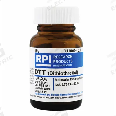 RPI DTT (DL-Dithiothreitol) (Clelands Reagents): 10 g Volume, BSE/TSE Free - Protease Inhibitors
