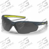 HEXARMOR Safety Glasses: Gray 12% Lens, Half-Frame, Anti-Fog/Hard Coat/TruShield®, Dielectric/Vented (MPN 11-31008-02). Key specifications — Brand: HEXARMOR; Frame Color: Charcoal/High-Visibility Yellow; Lens Color: Gray 12%; Lens Properties: Anti-Fog / Scratch-Resistant.