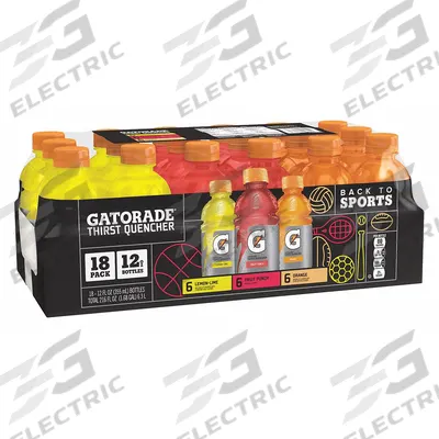 GATORADE Sports Drink: Fruit Punch/Lemon-Lime/Orange, Single-Serve, 12 fl oz Container Size - Full-Sugar Sports Drinks