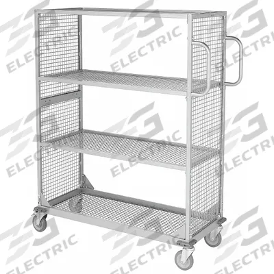APPROVED VENDOR Stock Truck: 1,000 lb, Overall Dim. 20 in L x 53 in W x 62 in H, Fixed - Dual-Side-Access with Wire Shelves