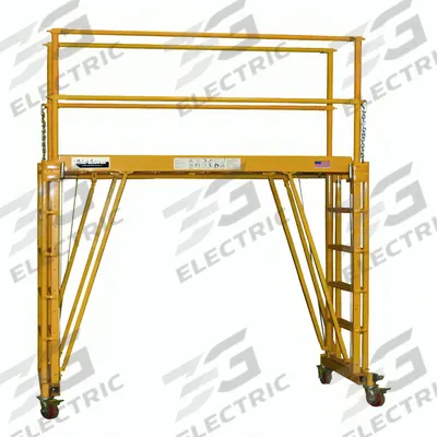 TELE-TOWER Scaffold: Steel, 2 ft to 11 ft, 19 in x 96 in - Telescoping Scaffold and Tower System