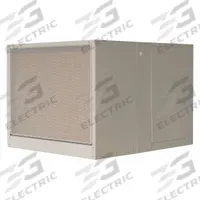 MASTERCOOL Ducted Evaporative Cooler: 2,200 sq ft, 34 5/8 in x 42 in x 52 in, 12 in Pad Thick (MPN 2YAE6-4UE42-3X276). Key specifications — Brand: MASTERCOOL; Evaporative Cooler Voltage: 115V AC; Includes Drive Package: Drive Package Included; Drive Package Installation: Assembly Required.