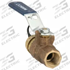 NIBCO Manual Two-Way Ball Valve: 1/2 in, Bronze, Straight, FNPT x FNPT, 600 psi Max. Pressure (CWP) (MPN T58570HC 1/2). Key specifications — Brand: NIBCO; Handle: Lever.