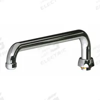 CHICAGO FAUCETS Spout: Spout, Arc, Swivel Spout, Brass, Polished Chrome, Laminar, 12 in Spout Reach (MPN L12E1JKABCP). Key specifications — Includes: Mounting Hardware; Product Type: Spout; Spout Style: Swivel; Body Material: Brass; Color/Finish: Polished Chrome; Brand: CHICAGO FAUCETS.