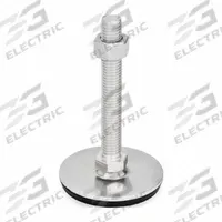 JW WINCO Male-End Leveling Mount: Swiveling Stud, 1/2"-13 Thread Size, 2.36 in, 3,597 lbf Capacity (MPN 41-60-1/2X13-150-D3-SK). Key specifications — Finish: Plain; Base Shape: Round; Load Capacity: 3,597 lbf; Thrust Pad Material: Buna-N; Includes: Rubber Pad; Hex Size: 11/16 in.