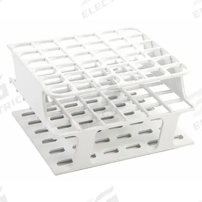 HEATHROW SCIENTIFIC Tube Rack: 2 7/8 in Overall Wd, 5 in Overall Ht, 5 in Overall Lg, POM, White - Lab Storage Racks