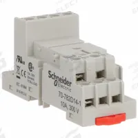 SCHNEIDER Relay Socket: 10 A Rating, DIN-Rail Socket Mounting, 14 Pins, G Socket, Std, Finger Safe (MPN 70-782D14-1). Key specifications — Brand: SCHNEIDER.