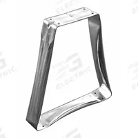 HALLOWELL Bench Pedestal: 15 1/8 in x 16 1/4 in, Stainless Steel, Silver, Trapezoid Pedestal (MPN 4825). Key specifications — Color: Silver; Footplate Shape: Rectangular; Material: Stainless Steel; Brand: HALLOWELL.