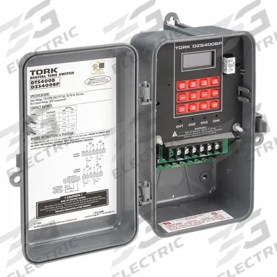 TORK Electronic Timer: 365 day, Astronomic, 120/208-240/277V AC, SPDT - Digital Timer Switches