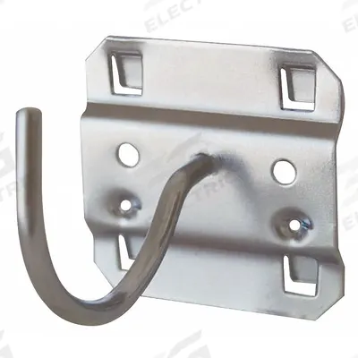 APPROVED VENDOR Curved Pegboard Hook: 4 in x 2 1/4 in, Screw-In, Surface - Hooks for Square-Hole Pegboard