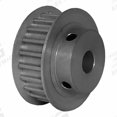 Dayton Timing Pulley: Curvilinear, Fixed, For HTD Timing Belt Section, For 9 mm Belt Wd - HTD Section Fixed-Bore Timing Pulleys with Hub