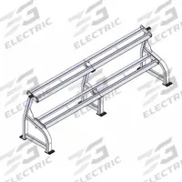 PROMAXIMA Dumbbell Rack: 111 in Overall Lg, 27 1/4 in Overall Wd, 36 in Overall Ht, Powder Coated (MPN PLR-500A). Key specifications — attr988872: Powder Coated; attr988881: Dumbbell Rack.