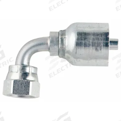 Parker Hydraulic Crimp Fitting: Steel x Steel, 90° Elbow, -16 For Hose Dash Size - Parker Crimp Hydraulic Hose Fittings with ORS Connection