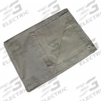 APPROVED VENDOR Tarp: 15.5 ft Lg, 7.5 ft Wd, Heavy Duty, 20 mil, Cotton Canvas, Green, 10 oz/sq yd (MPN 10P545). Key specifications — Color: Green; Brand: APPROVED VENDOR; Fabric Coating: Chemically Proofed; Resistance Properties: Flame Retardant.