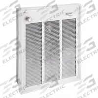 DAYTON Recessed Electric Wall-Mount Heater: 1500 W/3000 W, 277V AC, Single Phase, 277V AC, 1-phase (MPN 3UF59). Key specifications — Grille Color: White; Programming Capability: Non-Programmable; Wattage Output: 1500 W/3000 W; Voltage, Phase: 277V AC, 1-phase; Rough-In Dimensions - H x W x D: 18-1/4 in x 14-5/8 in x 3-7/8 in; Nominal Voltage - HVAC: 277V AC; Brand: DAYTON; Phase: Single.