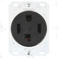 BRYANT Receptacle: Single, 14-30, Black, 125/250V AC, 30 A, 3 Pole / 4 Wire (MPN 9430FR)
