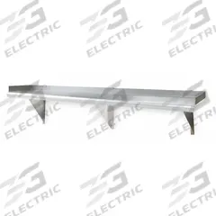 EAGLE GROUP Wall Shelf: 48 in x 12 in x 12 in, 200 lb Load Capacity, Stainless Steel, Satin (MPN SWS1248-16/3). Key specifications — Material: Stainless Steel; Standards: NSF; Finish: Satin; Includes: Brackets; Brand: EAGLE GROUP.
