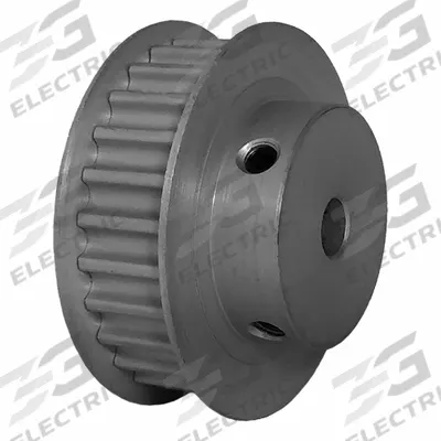 Dayton Timing Pulley: Modified Curvilinear, Fixed, For GT Timing Belt Section - GT Section Fixed-Bore Timing Pulleys with Hub