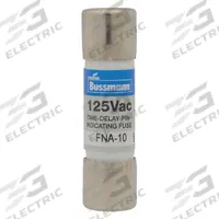 BUSSMANN Fuse: FNA Series, Midget, Time-Delay, 6 A, 250 V AC, 13/32 in x 1 1/2 in, Indicating (MPN FNA-6). Key specifications — Series: FNA; Brand: BUSSMANN.
