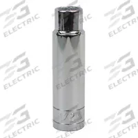 SK PROFESSIONAL TOOLS Socket: SAE, 1/2 in Drive Size, 1/2 in Socket Size, 12-Point, Deep, Chrome (MPN 40816). Key specifications — attr1204417: SK PROFESSIONAL TOOLS; attr1204392: Chrome.
