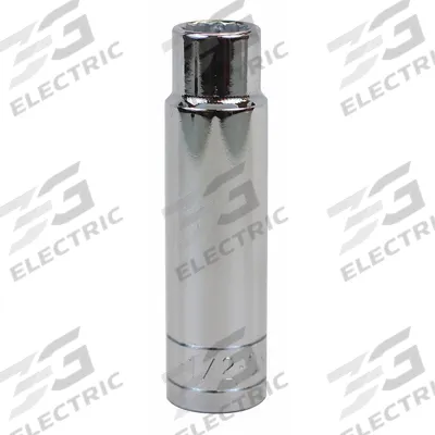 SK PROFESSIONAL TOOLS Socket: SAE, 1/2 in Drive Size, 1/2 in Socket Size, 12-Point, Deep - 1/2" Drive Hand Sockets