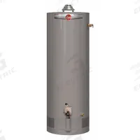 RHEEM Residential Gas Water Heater: Liquid Propane, Low NOx, 50 gal, 36,000 BTU, 61.25 in Ht (MPN PROG50-36P RH60). Key specifications — Display Sell UOM: EA; Market: Residential; Standards: US CSA (Star); Sub-brand: gas water heater; Brand: RHEEM; Low NOx: Yes; Water Connection Location: Center; Fuel Type: Liquid Propane.