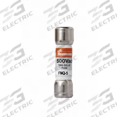 BUSSMANN Fuse: FNQ Series, Midget, Time-Delay, 5 A, 500 V AC, 13/32 in x 1 1/2 in, Non-Indicating (MPN FNQ-5). Key specifications — Series: FNQ; Brand: BUSSMANN.