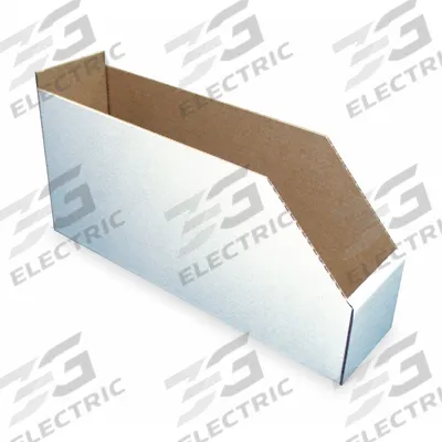 PACKAGING CORPORATION OF AMERICA Corrugated Shelf Bin: 17 in Overall Lg, 4 1/4 in x 8 1/2 in - Light-Use Cardboard Shelf Bins