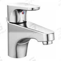 CFG Straight Spout Bathroom Faucet: Edgestone, Brass, Chrome Finish, 1.2 gpm Flow Rate, Single-Post (MPN 46103). Key specifications — Includes: Deck Plate; Brand: CFG; Series: Edgestone.