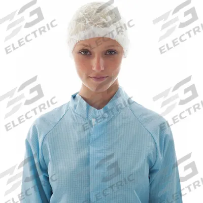 BIOCLEAN Bouffant Cap: Polypropylene, Non-Sterile, Bag, White - ISO 5 Non-Sterile Cleanroom Bouffants