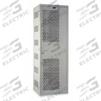 HALLOWELL Wardrobe Locker: 24 in x 22 in x 72 in, 1 Tiers, 1 Units Wide, 16 ga Panel, Ventilated (MPN HTA422-1AS-PL). Key specifications — Locker Color: Light Gray; Brand: HALLOWELL.