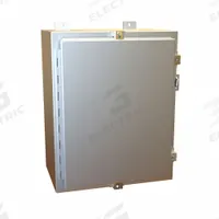 HAMMOND Electrical Enclosure: Aluminum, 20 in x 16 in x 10 in, NEMA 12/13/4/4X, w/Panel, Solid Cover (MPN 1418N4ALC10). Key specifications — Closure Method: Clamps; Brand: HAMMOND; Knockouts: Not Included.