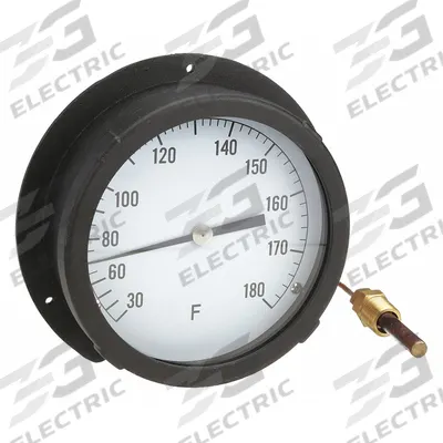 APPROVED VENDOR Analog Panel Mount Thermometer: 30°F to 180°F, ±1°F Scale Division - General Purpose Panel Mount Dial Thermometers