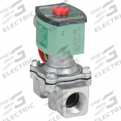 REDHAT Solenoid Valve: 2-Way, Configurable, 3/4 in Pipe Size, 110V AC/120V AC, With Junction Box (MPN 8214G033). Key specifications — Brand: REDHAT; Pipe Size: 3/4 in; Voltage: 110V AC; Coil Enclosure: With Junction Box.