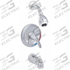 APPROVED VENDOR Tub and Shower Trim Kit: Prestige, 2.5 gpm Fixed Showerhead Flow Rate, Chrome, IPS (MPN 10066). Key specifications — Connection Type: IPS; Series: Prestige; Showerhead Spray Patterns: Single.