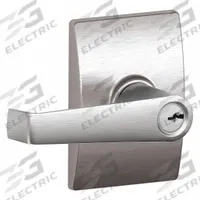 SCHLAGE Door Lockset: Office Lever Locksets, Chrome (MPN F51A ELA 626 CEN). Key specifications — attr1024149: Not Ligature-Resistant; attr1011488: SCHLAGE; attr1024446: F81; attr1011524: No Message; attr1011506: Elan; attr1011485: No; attr1059461: Satin Chromium-Plated : Brass.
