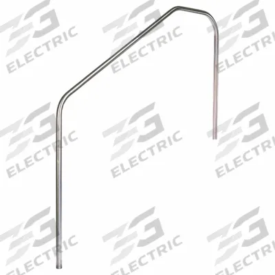 SPECTRUM Stair Rail: 18 in Setback, Dia 1.5 in, 0.12 in Thick, Fixed Legs, 58 in Ht - Pool Stair Rails
