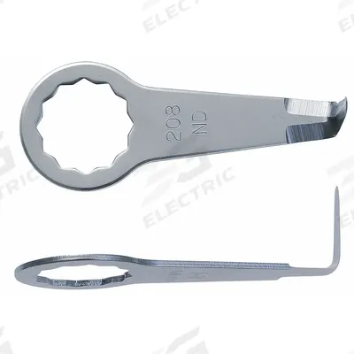 FEIN Oscillating Scraper Blade: 3/4 in Blade Wd, 1 3/4 in Blade Lg, Hooked, Steel - 12-Point Mounted Blades