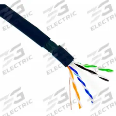 TRIPLETT Data Cable: 1,000 ft Cable Lg, 23 AWG, Commercial, Black, PVC, CAT6U-1000BK, 6A, Shielded. Key specifications — Conductor Gauge: 23 AWG; Fire Rating: Commercial; Jacket Material: PVC; Brand: TRIPLETT.