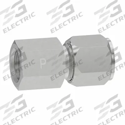 PARKER Compression Fitting Adapter: 1/4 in OD x 1/8 in Pipe Size - Flareless Bite-Type Steel Compression Fittings