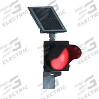 TAPCO Solar Traffic Beacon: Power Source Solar, Lamp Type LED, Light Color Red, Black, 250303. Key specifications — Flashes per Minute: 60; Housing Material: Polycarbonate; Housing Color: Black; Power Source: Solar; Brand: TAPCO; Lamp Type: LED; Includes: Solar Cabinet; Light Color: Red.