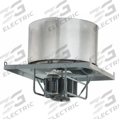 AMERICRAFT FAN Axial Upblast Roof Exhaust Fan: Belt Drive, 36 in Blade, 13,660 cfm, TEFC - Clean Air Belt-Drive Fans with Drive